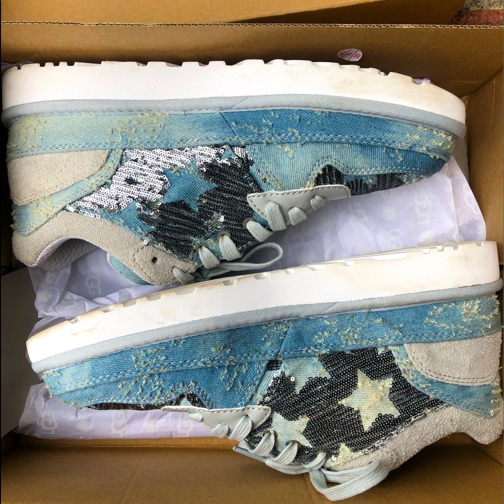 UGG Women’s Highland Sneaker in Blue/Gray/Silver